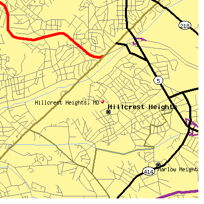 Hillcrest Heights map