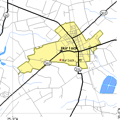 Hurlock map