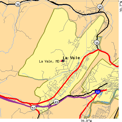 La Vale map
