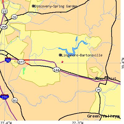 Linganore-Bartonsville map