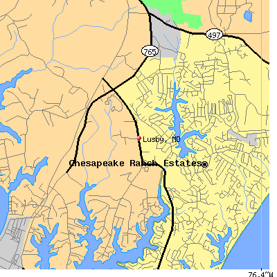 Lusby map