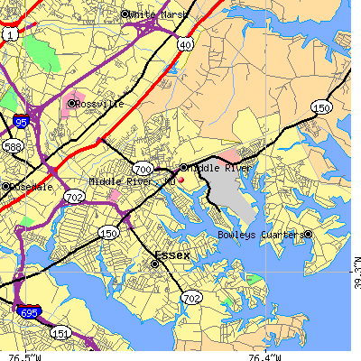 Middle River map