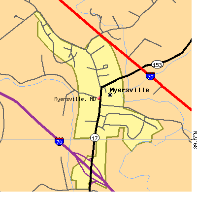 Myersville map