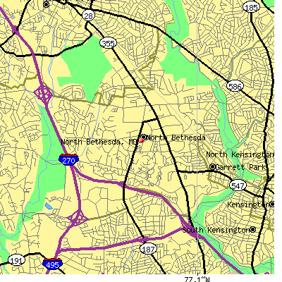 North Bethesda map