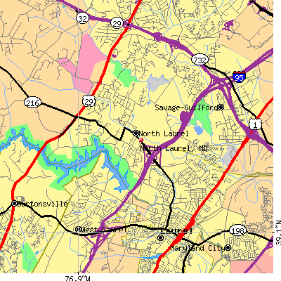 North Laurel map