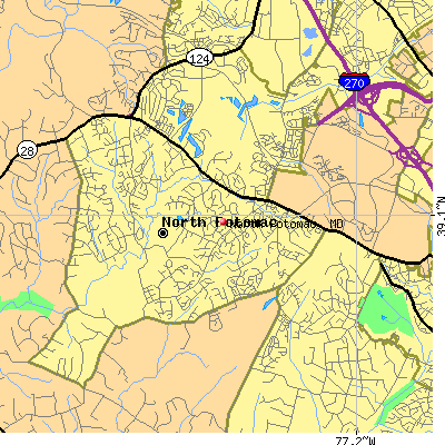 North Potomac map