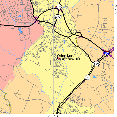 Odenton map