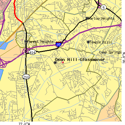 Oxon Hill-Glassmanor map