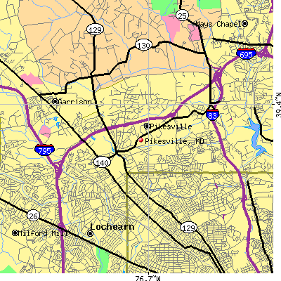 Pikesville map