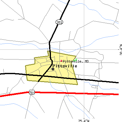 Pittsville map