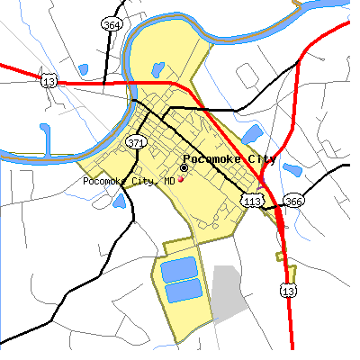 Pocomoke City map