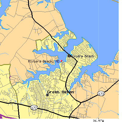 Riviera Beach map