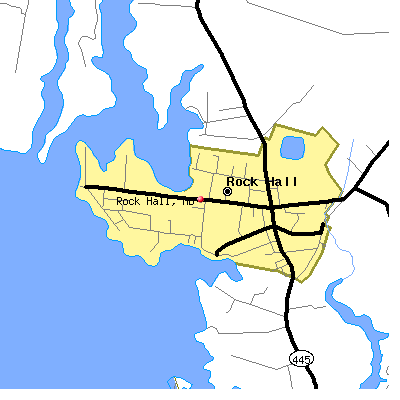 Rock Hall map
