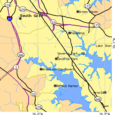 Severna Park map