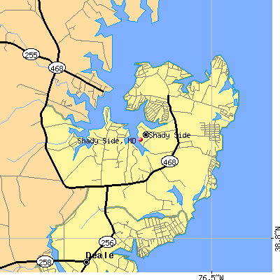 Shady Side map