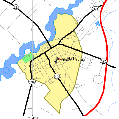Snow Hill map