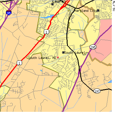 South Laurel map