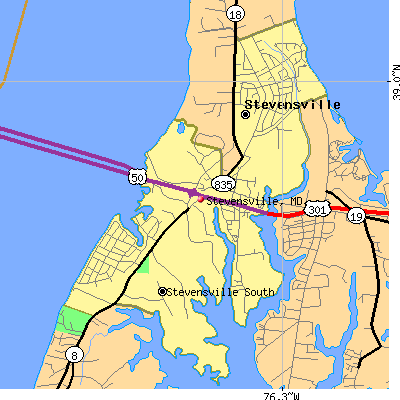 Stevensville map