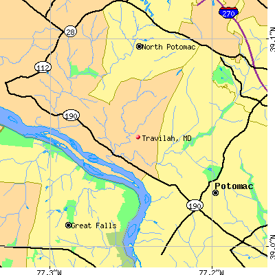 Travilah map