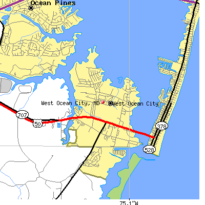West Ocean City map