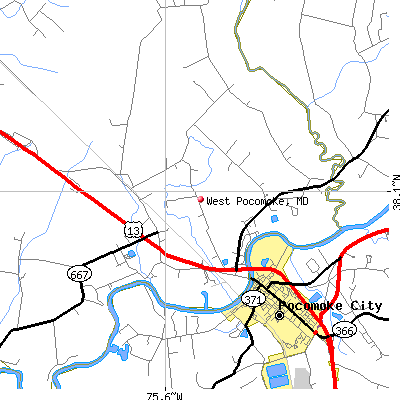 West Pocomoke map