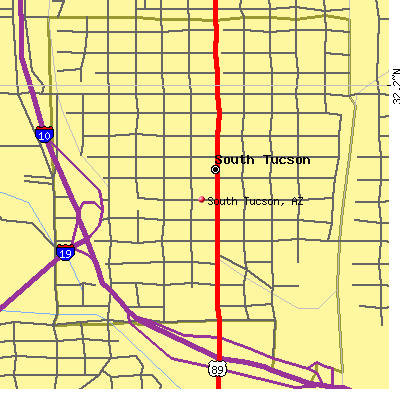 South Tucson map