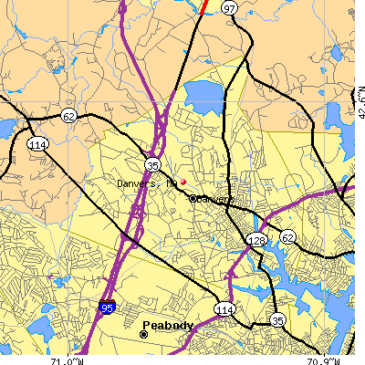 Danvers map