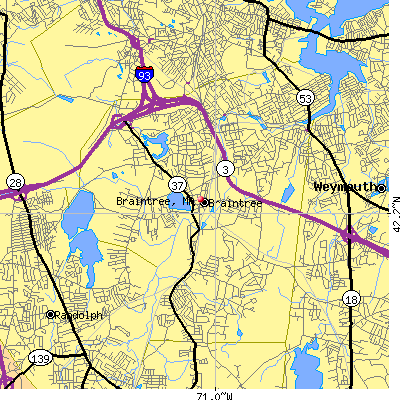 Braintree map