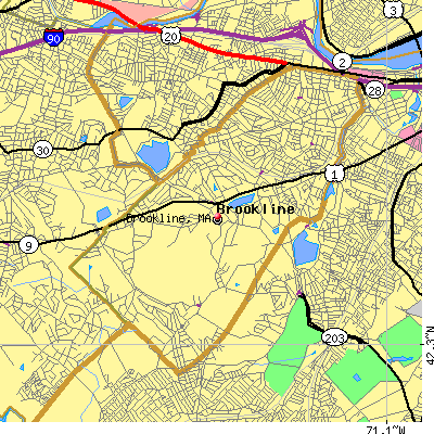 Brookline map