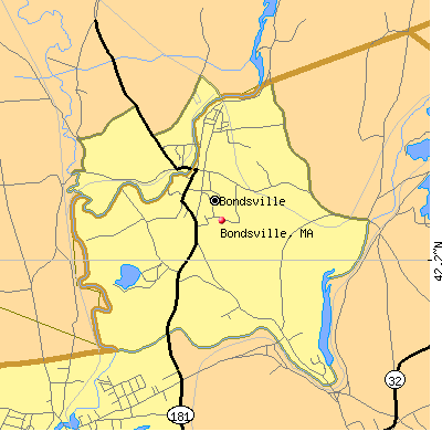 Bondsville map