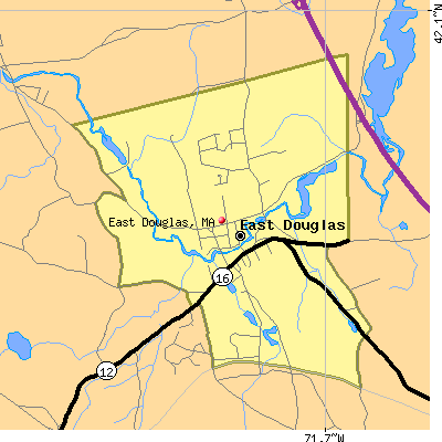 East Douglas map