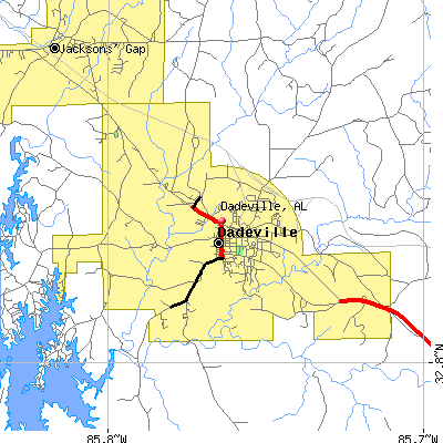 Dadeville map