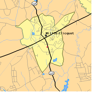 Millis-Clicquot map