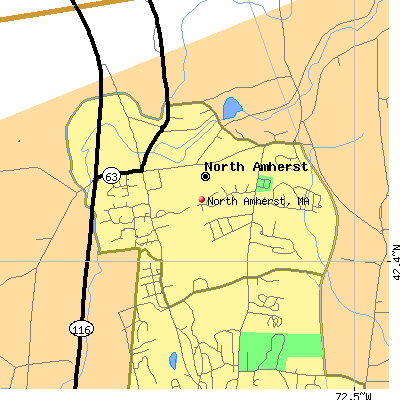 North Amherst map
