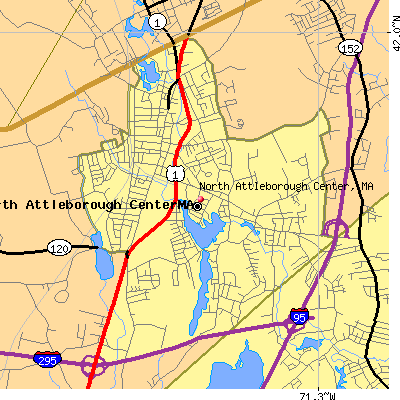 North Attleborough Center map