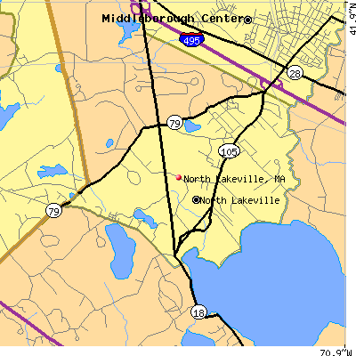 North Lakeville map