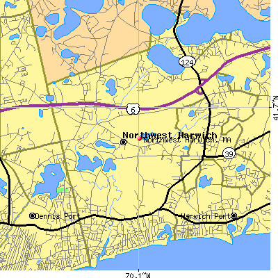 Northwest Harwich map