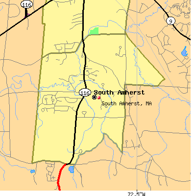 South Amherst map