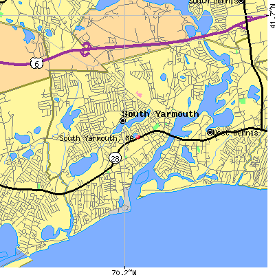 South Yarmouth map