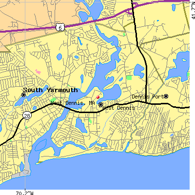 West Dennis map