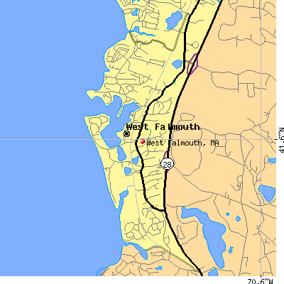 West Falmouth map