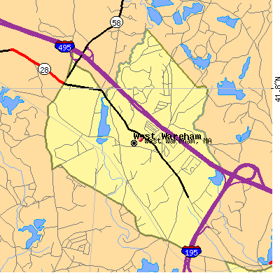 West Wareham map