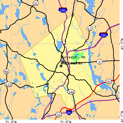 Worcester map