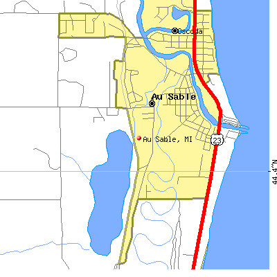 Au Sable map