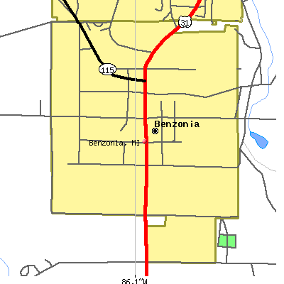 Benzonia map