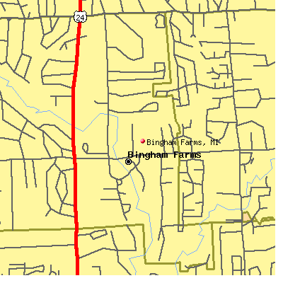 Bingham Farms map