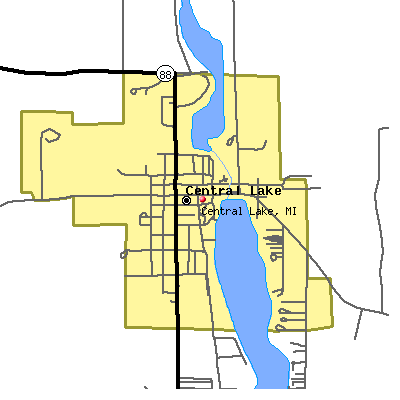 Central Lake map