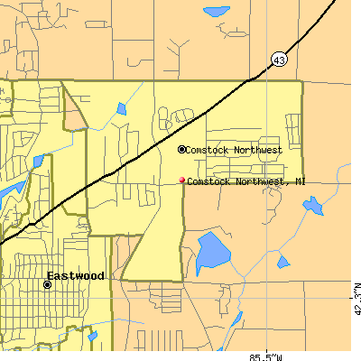 Comstock Northwest map