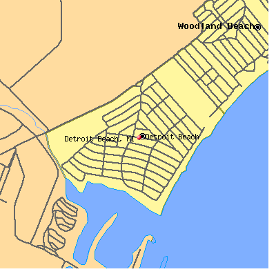 Detroit Beach map