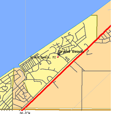 Grand Beach map